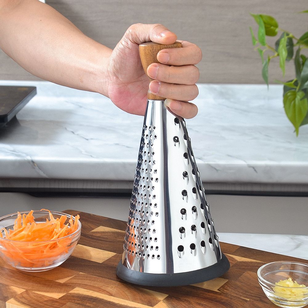 Ergonomische Edelstahl-Küchenreibe mit Rutschfestem Griff Brehn