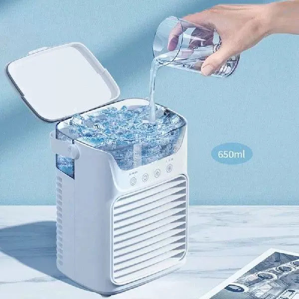 Unisex Einheitsgröße USB Desktop Verdunstungs-Kühler Luftbefeuchter mit oberer Befüllung Wassertank verstellbaren Lamellen und Touch-Bedienelementen Brehn