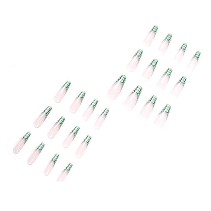 Kunstvolle Gel-Nägel mit elegantem Schlangenmuster und Hochglanz Brehn