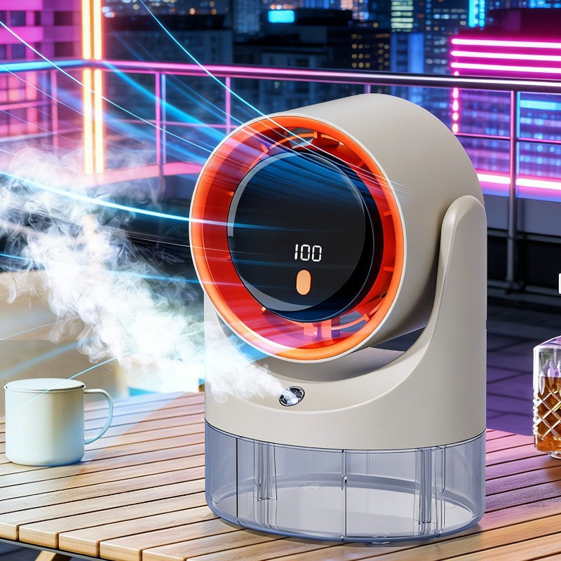 Unisex 3D Luftzirkulationsventilator mit großem Wassertank und leiser Magnetfolie Brehn
