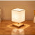 Moderne quadratische Stoff Tischlampe