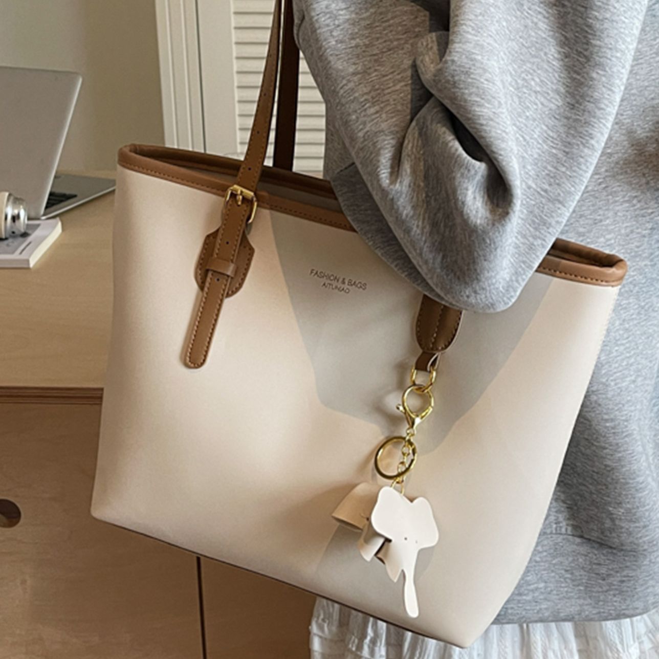 Elegante Leder Tote Bag Brehn