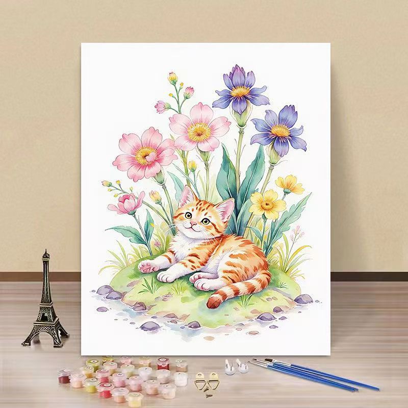 DIY Wasserlilie und Eisvogel Malen nach Zahlen Kunstset Brehn