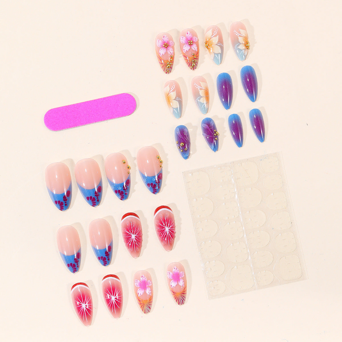 Florale Eleganz Nagelkunst Set Brehn