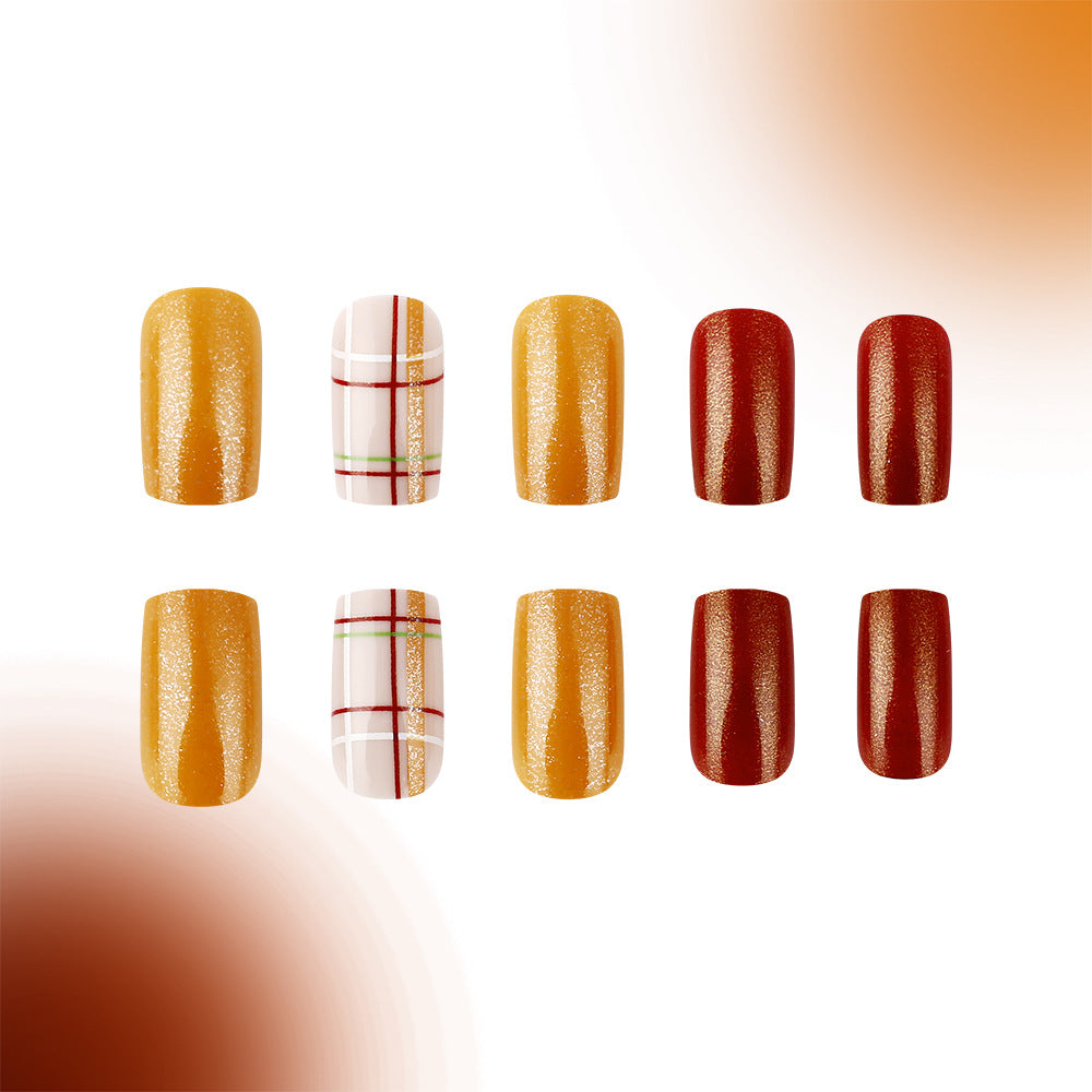 Saisonales Kürbis-Themen-Nagelkunst-Set Brehn
