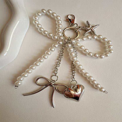 Elegante Perlen Charm Schlüsselanhänger Brehn