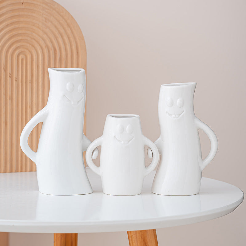 Verspielte Keramikkaraff-Vase