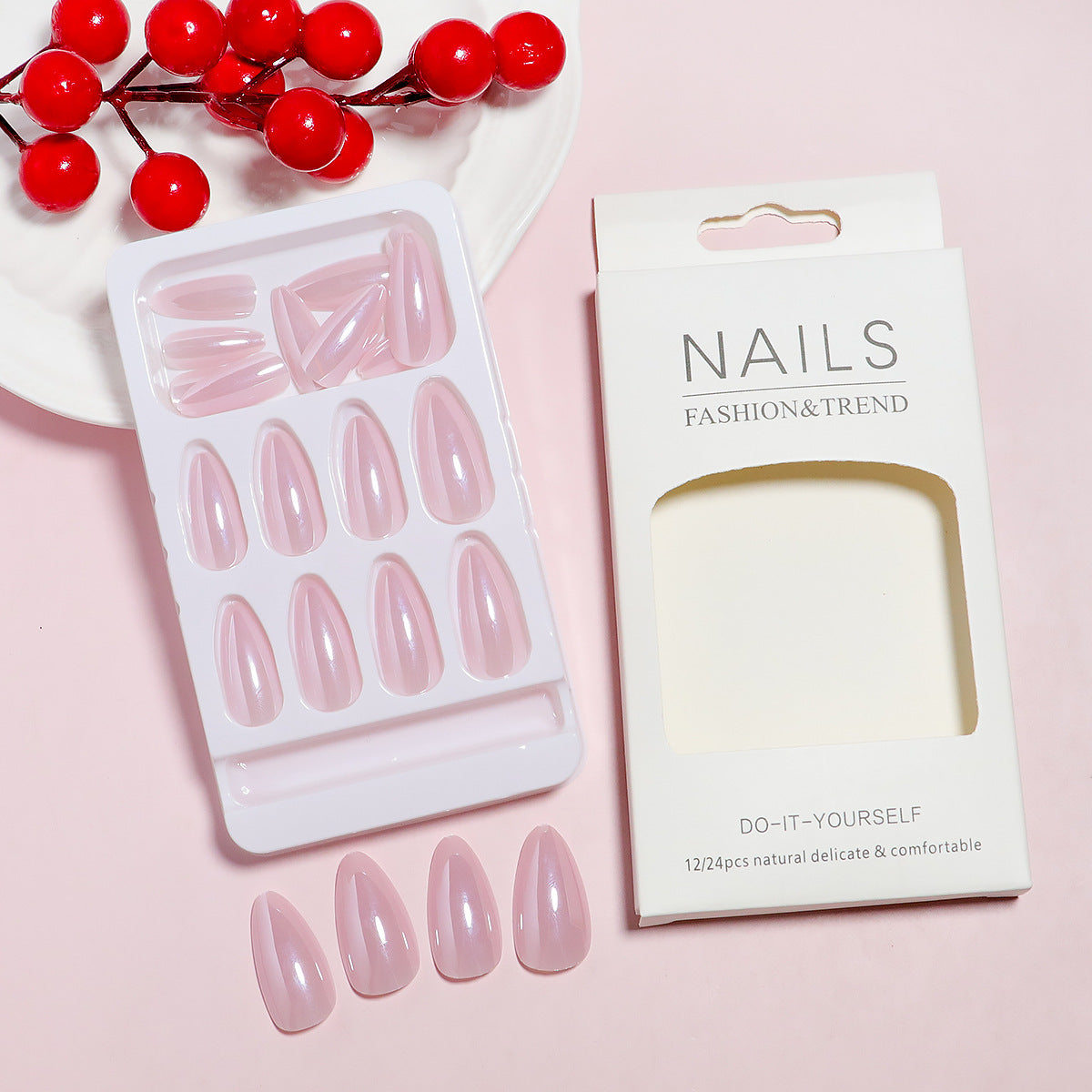 DIY natürliche Finish Press-On Nägel Brehn