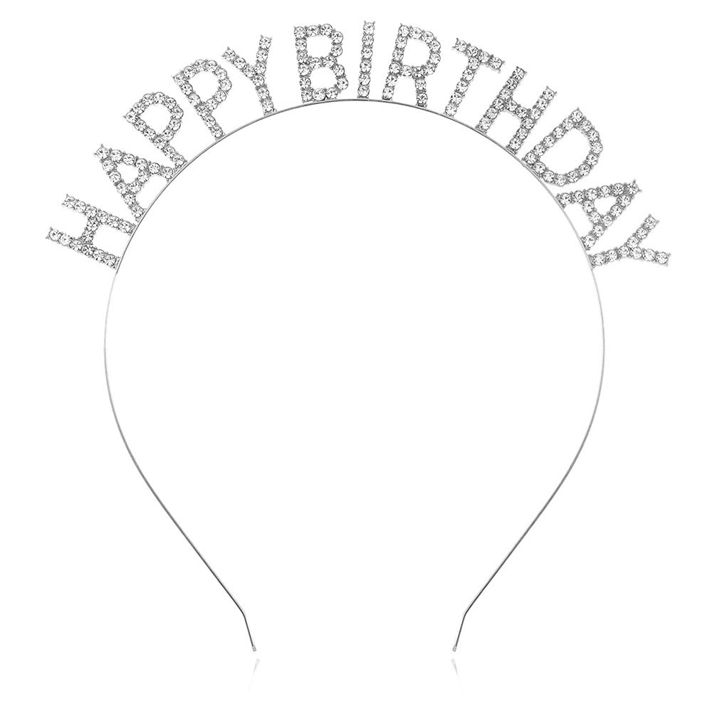 Damen Glitzernder Haarreif mit "Happy Birthday"-Aufschrift Brehn