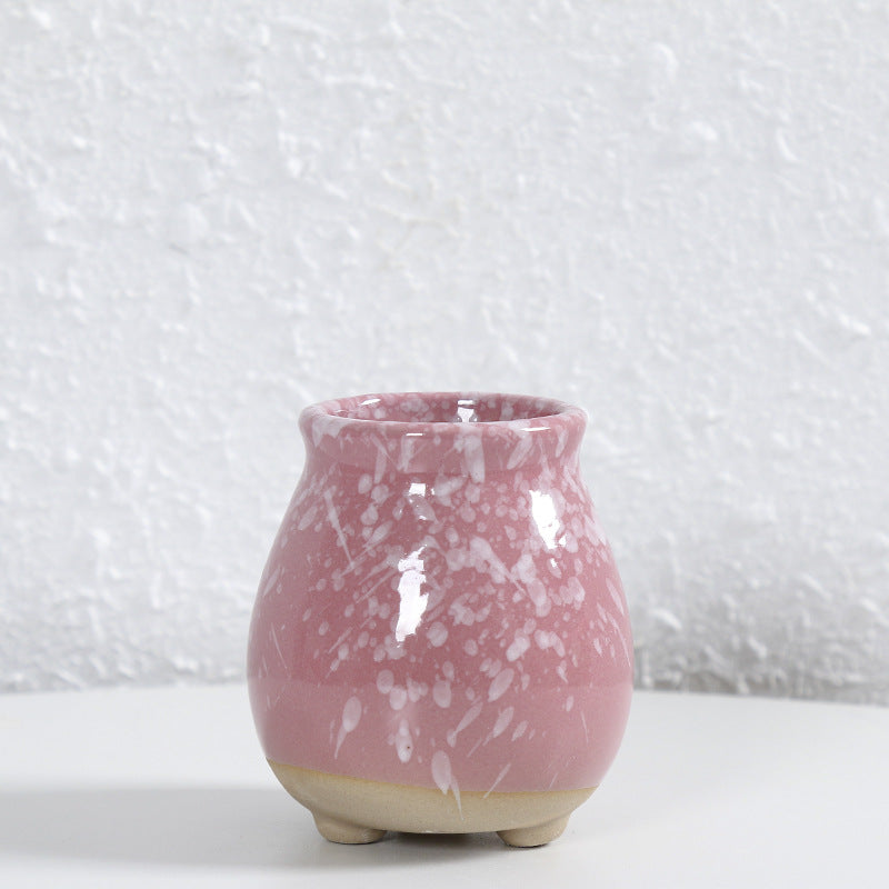Zeitgenössische Kurvenkeramische Vase Brehn