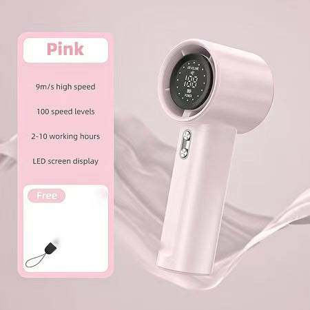 Unisex nan kompakter blattloser Handventilator mit LED-Anzeige, mehrstufiger Regelung und Akkubetrieb Brehn