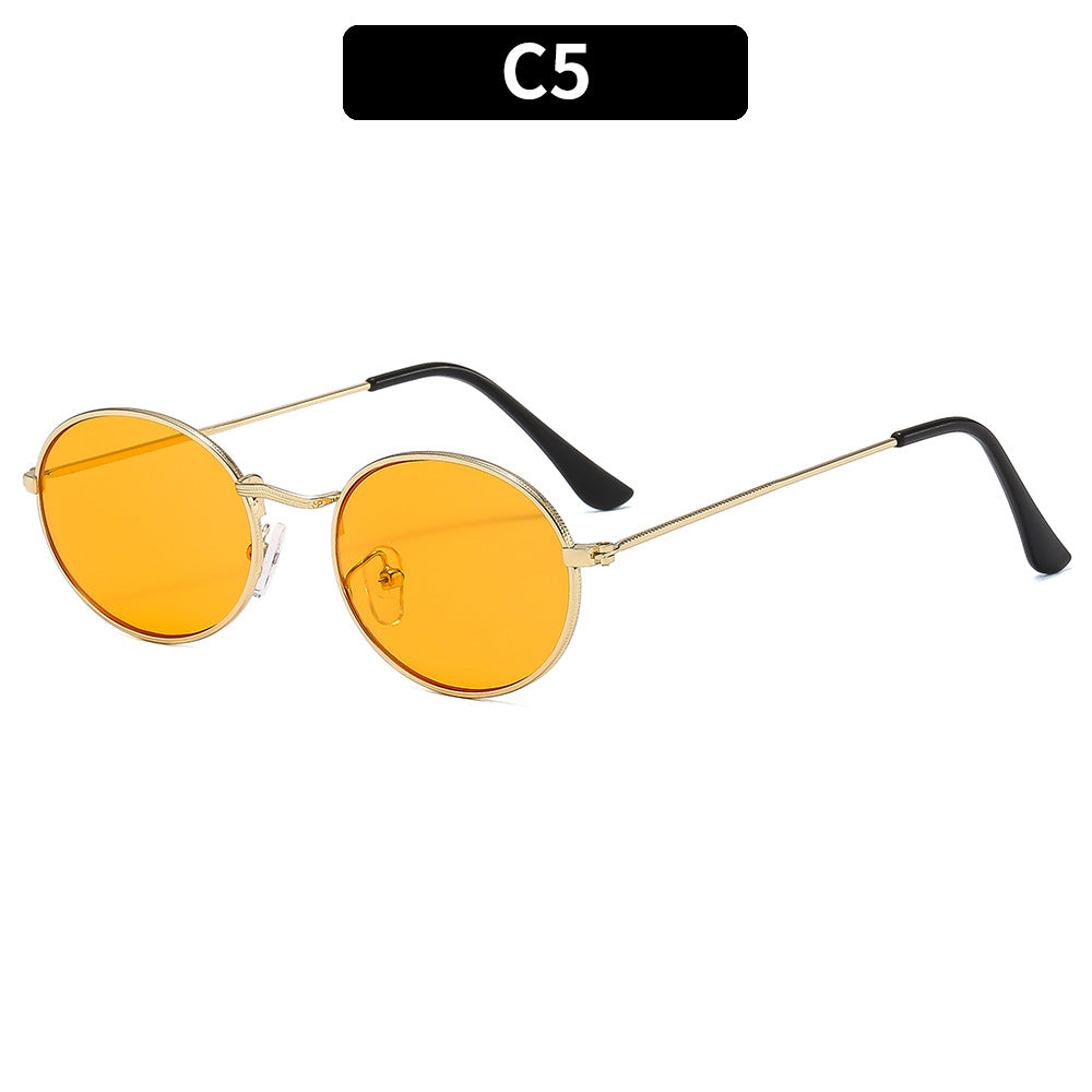 Modische Retro Runde Sonnenbrille