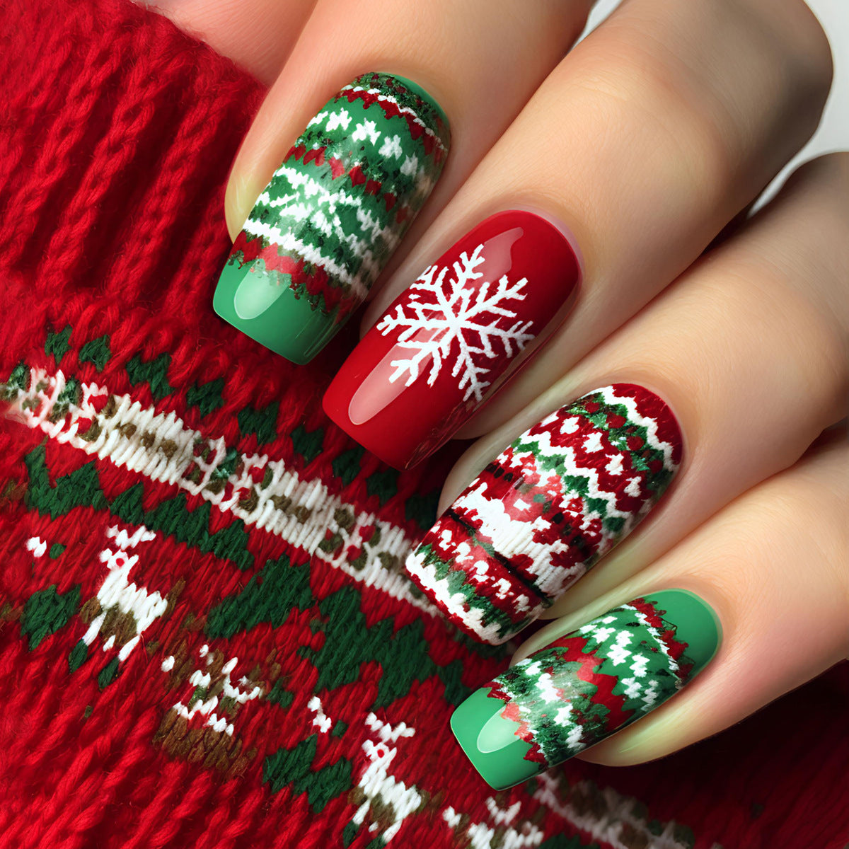 Kunstnägel Im Festlichen Winterdesign Brehn