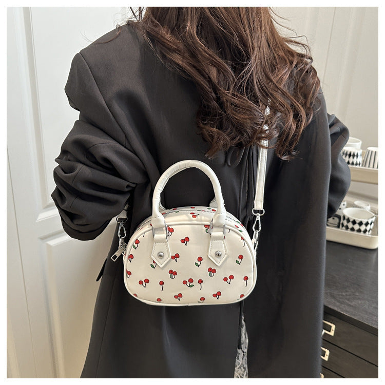 Verspielte Kirschen-Print-Handtasche Brehn