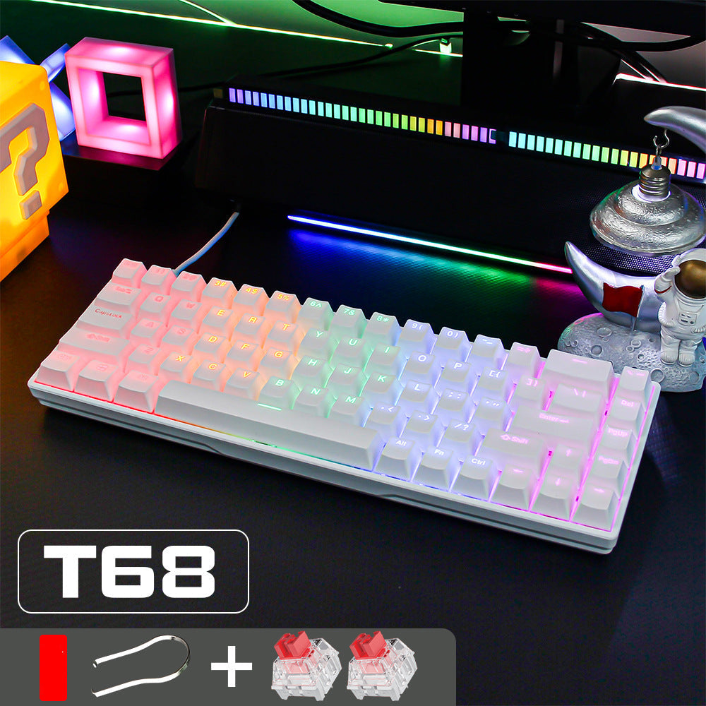 Kompakte RGB mechanische Tastatur mit anpassbaren Tasten Brehn