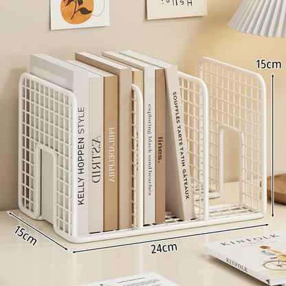 Mesh Metall Schreibtisch Buchorganisator mit verstellbaren Fächern und rutschfester Basis