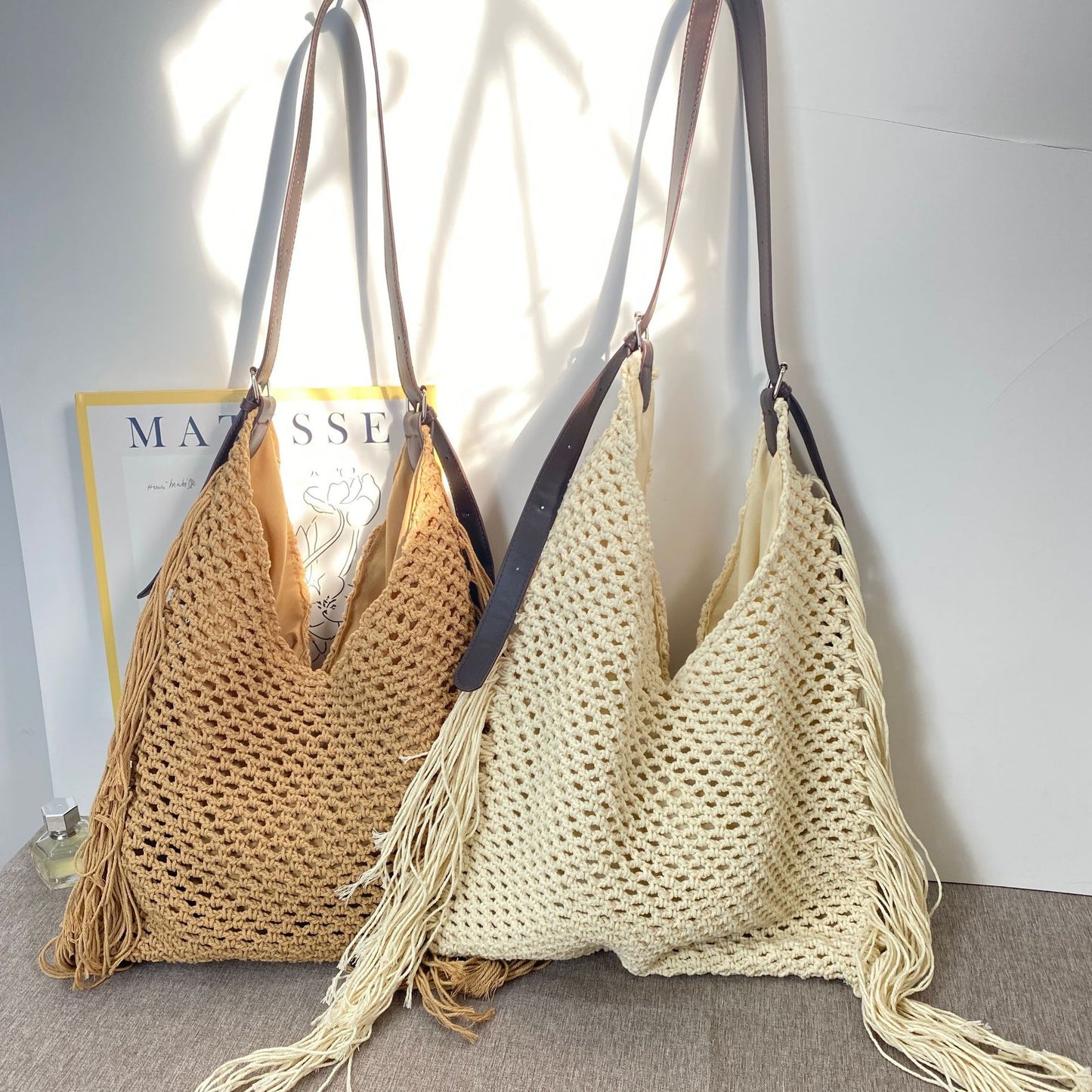 Stylische Makramee Schultertasche Brehn