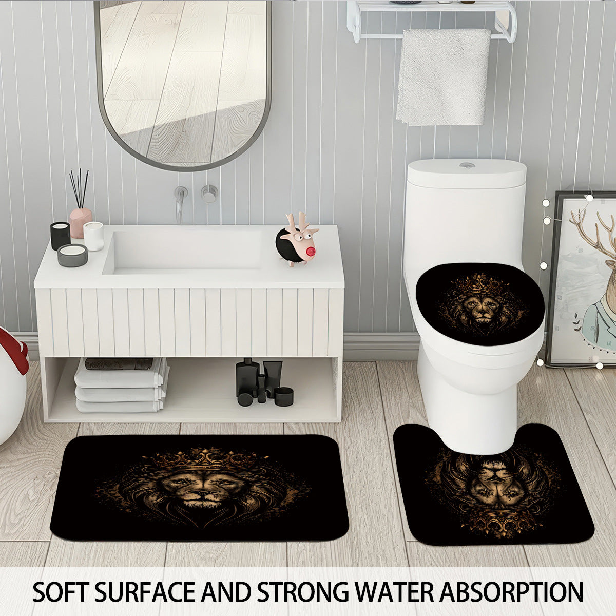 Digital Lion Themed Badezimmer Set Brehn