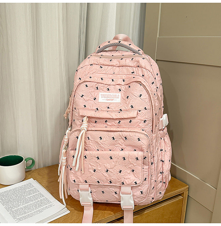 Multi-Fach Fächer Gesteppten Schulrucksack