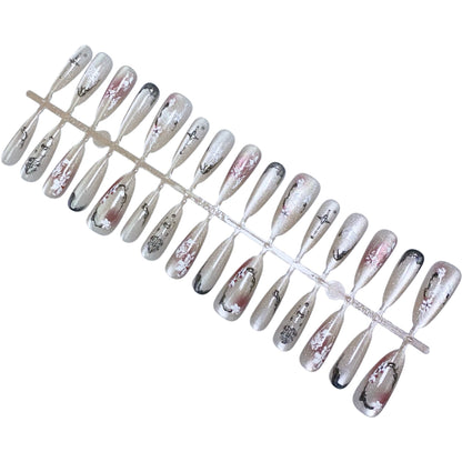 Elegante Glänzende Press-On Nagelset