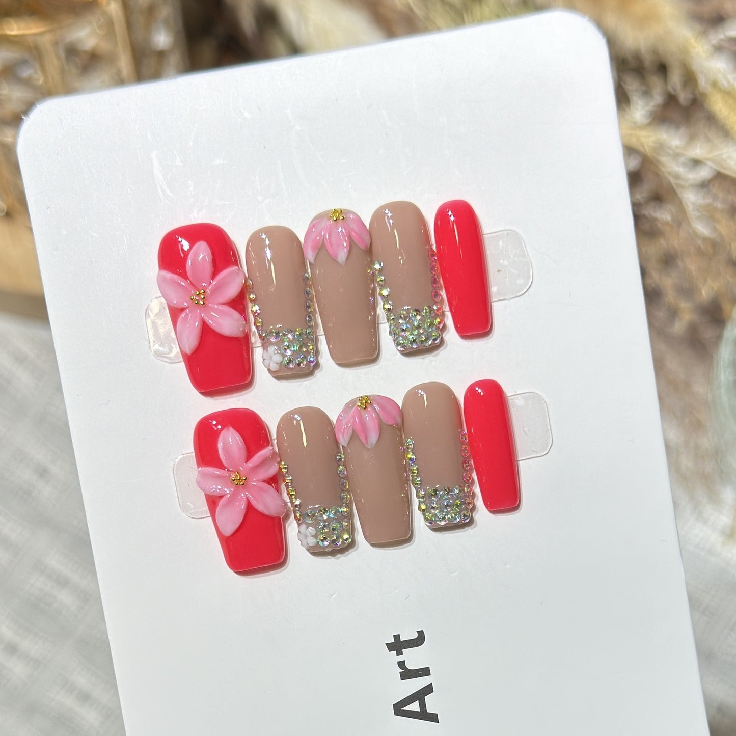 Dekoratives Floral Press-On Nagelkunstset Brehn 1788224002