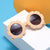 Damen verspielte Blumen-Sonnenbrille mit hoch UV-Schutz Brehn