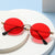 Damen runde Sonnenbrille mit feinem Metallrahmen Brehn
