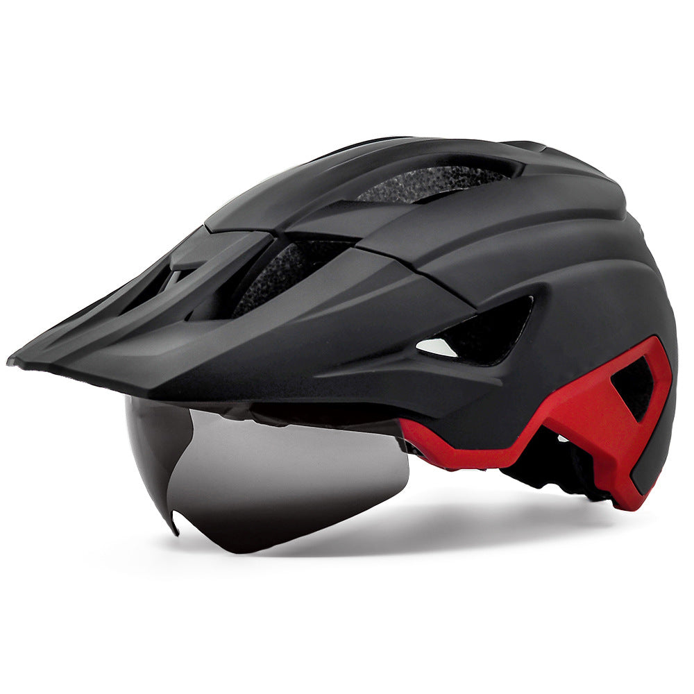 Fortgeschrittener Mountainbike-Helm mit integriertem Visier Brehn