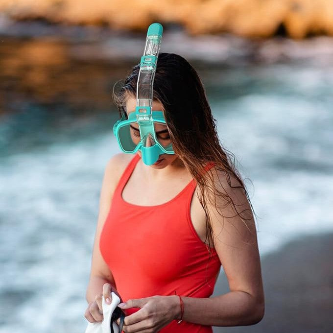 Schnorchelmaske mit Integrierter Schwimmbrille Brehn