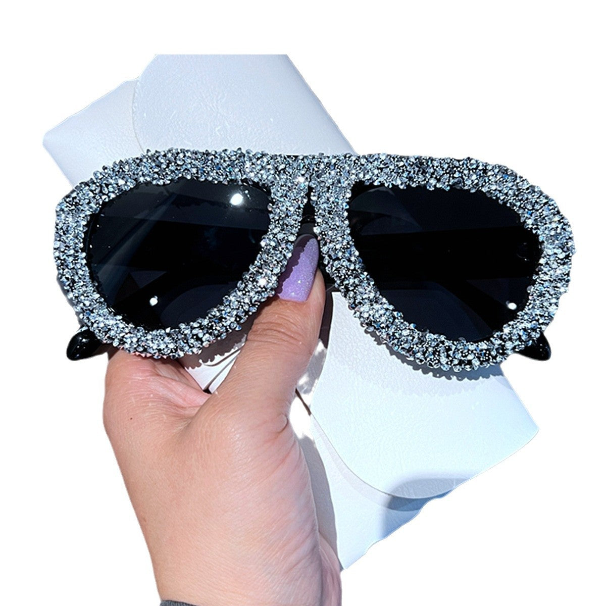Damen Sonnenbrille mit extravagantem Kristallbesatz Brehn
