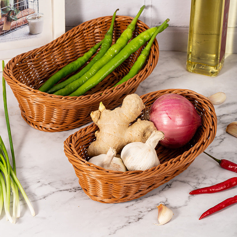 Natürliche dekorative geflochtene Obstschale Brehn