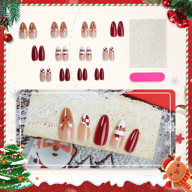 Festliches saisonales aufklebbares Nageldesign-Set