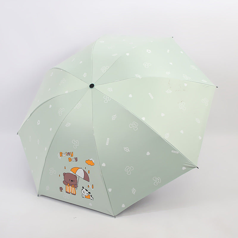 Damen Falt-Regenschirm mit verspieltem Tiermotiv Brehn