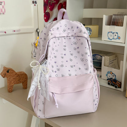 Stylischer Herz-gedruckter Rucksack Brehn