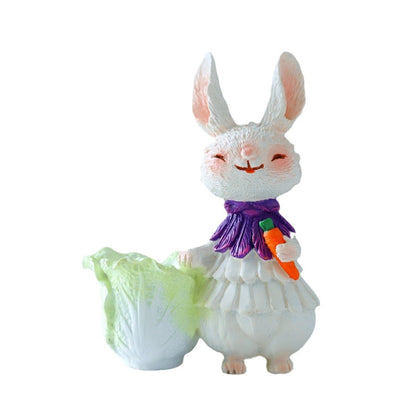 Adorable Hasenfigur mit Salatpflanzer Brehn