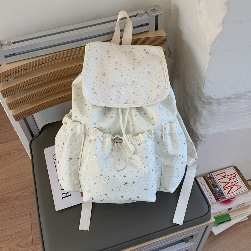 Leichter Schulrucksack mit Sternenmuster
