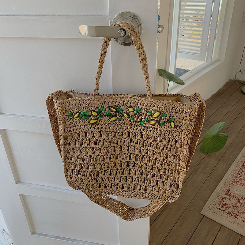 Damen handgefertigte Jute Tasche Brehn