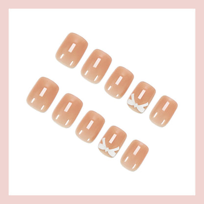 Kunstnagelset mit romantischen Schleifen-Designs Brehn