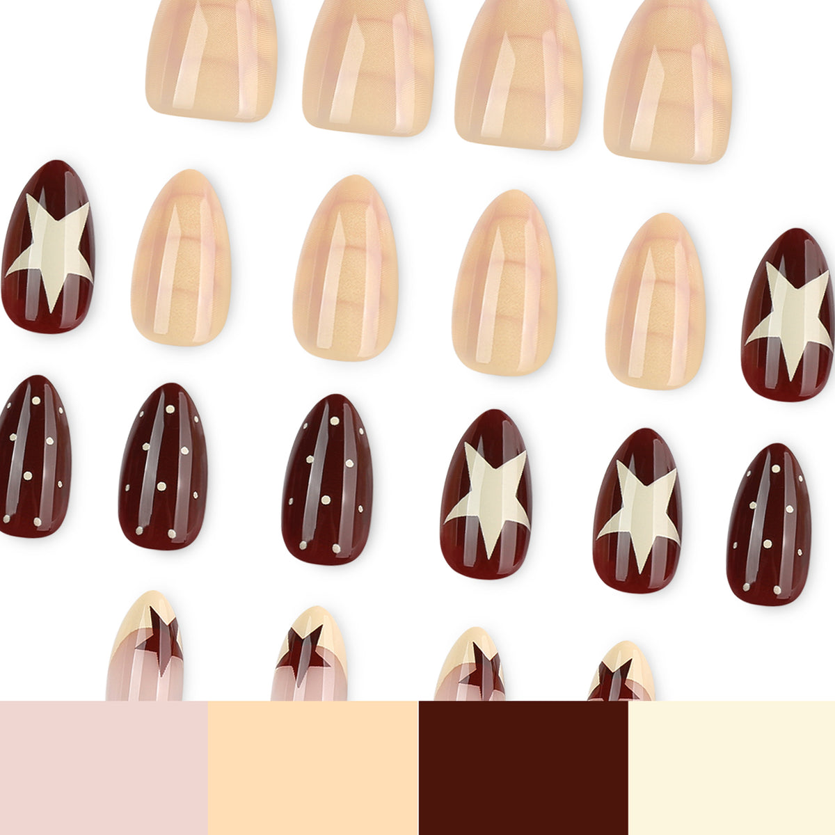 Kunstvolle Nagelkunst mit geometrischem Muster und festlichem Design Brehn