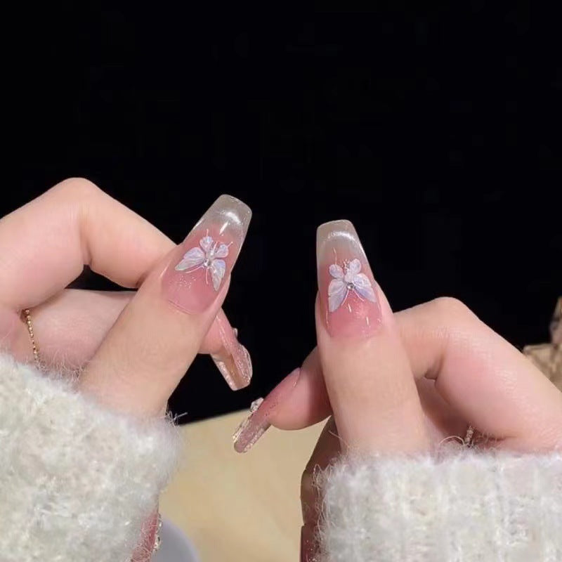 Elegante dekorative Press-On Nail Set Brehn