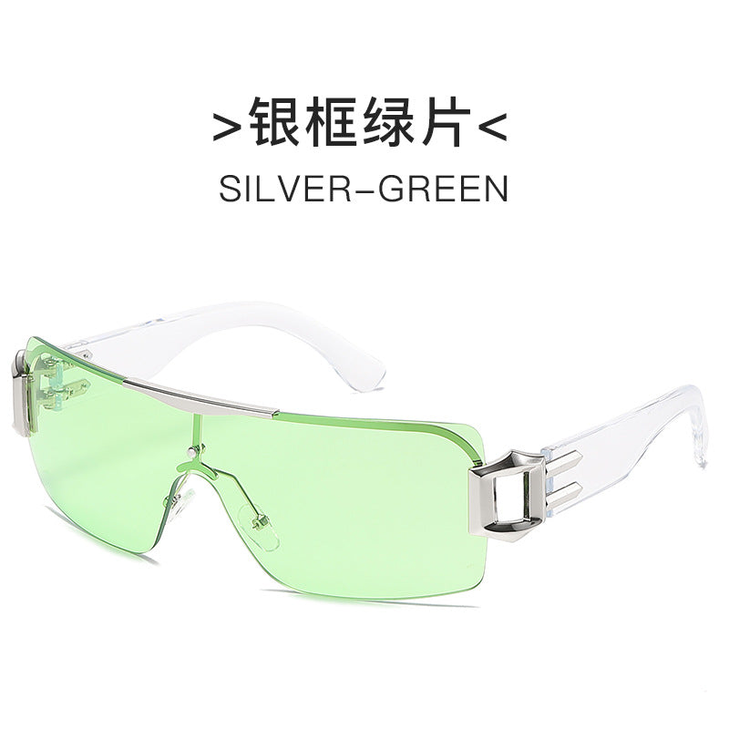 Damen futuristische Sonnenbrille mit elegantem transparente Rahmen Brehn