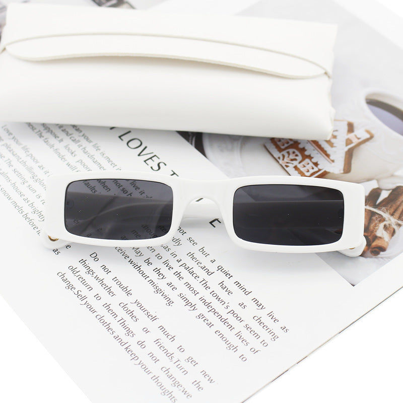 Damen modische rechteckige Sonnenbrille mit strukturiertem Rahmen Brehn