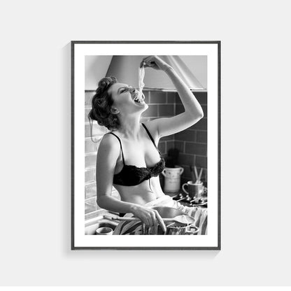 Vintage Inspirierte Gerahmte Kunstdruck