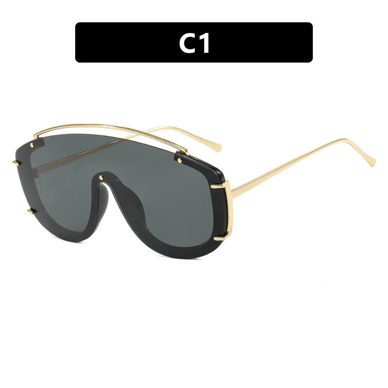 Damen futuristische Oversized-Sonnenbrille Brehn