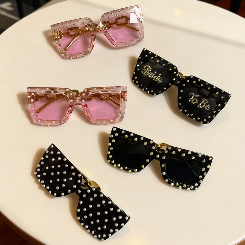 Dekorative perlenbesetzte Katzenaugen-Sonnenbrille Brehn