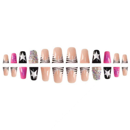 Kreatives Kunstvolles Press-On Nagelset Brehn