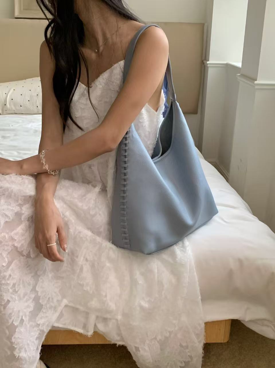 Moderne Vegane Leder Schlappe Tote Tasche