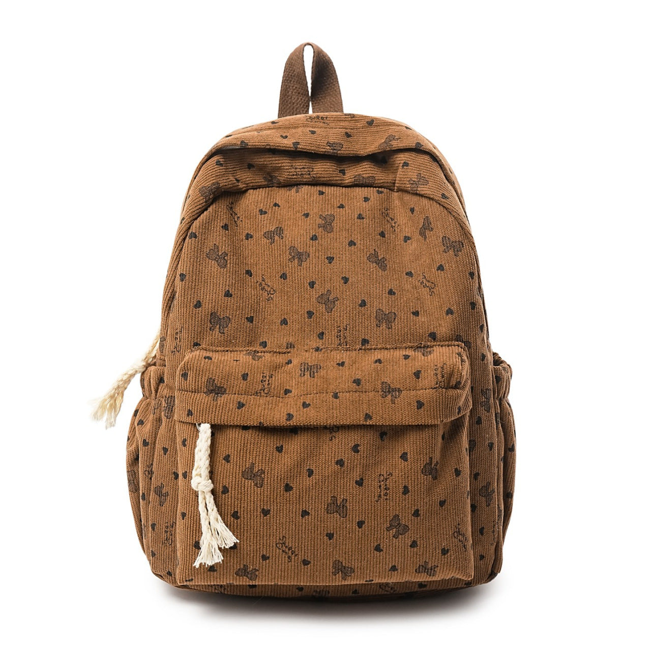 Rucksack Aus Hochwertigem Cord mit Verspielten Applikationen Brehn