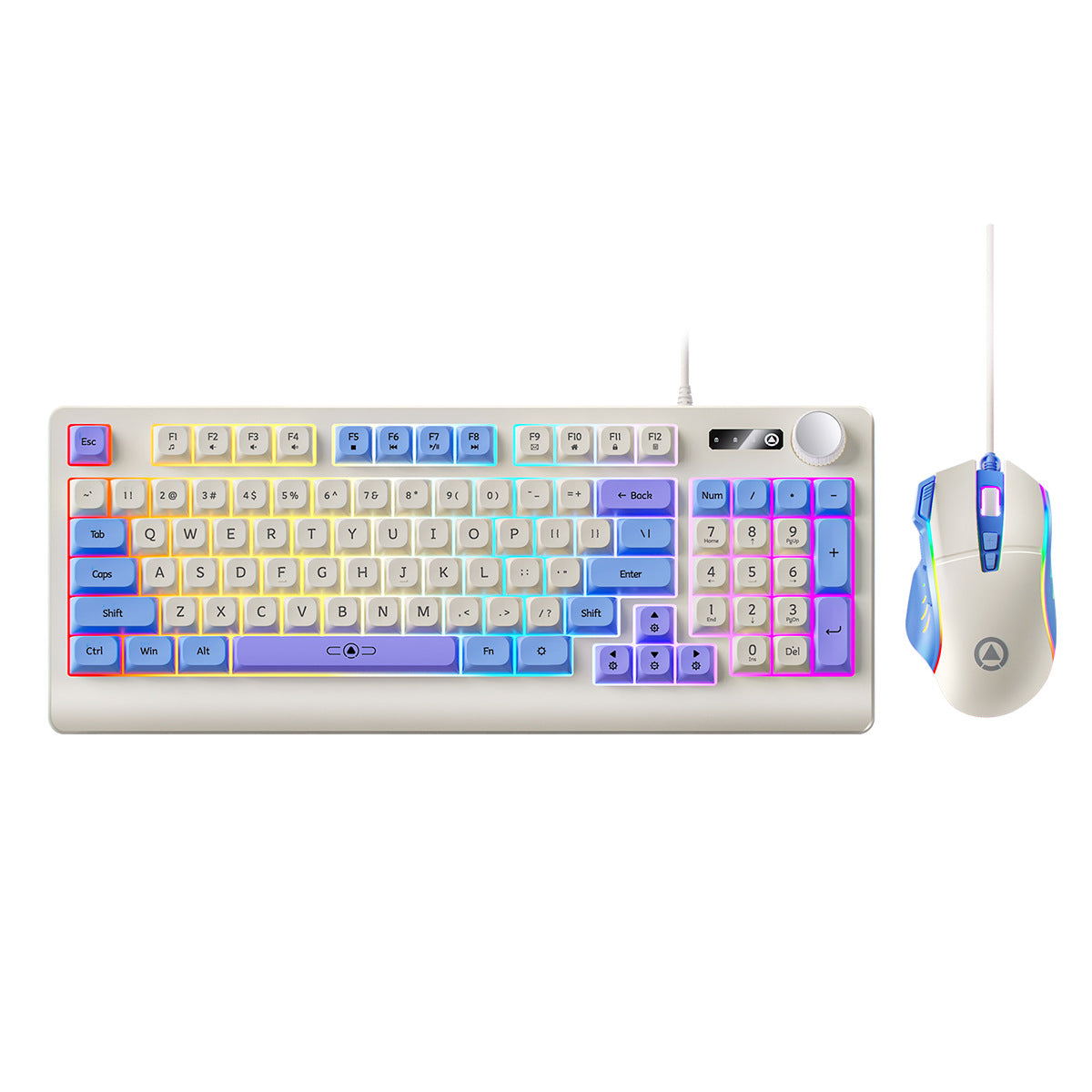 Retro RGB Mechanische Tastatur und Optische Gaming-Maus Set Brehn