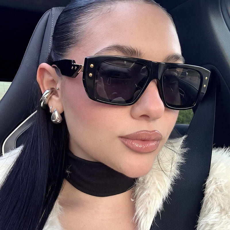 Damen modische quadratische Brille mit mehrfarbigem transparentem Rahmen Brehn